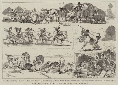 Sports nubiens au palais Alexandra - Alfred Chantrey Corbould